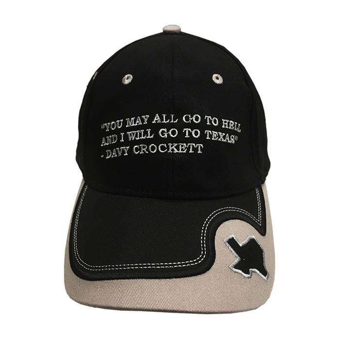 Davy Crockett Cap with famous quote "You May All Go To..."